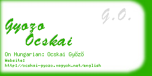 gyozo ocskai business card
